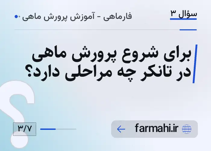 برای شروع پرورش ماهی در تانکر چه مراحلی دارد؟