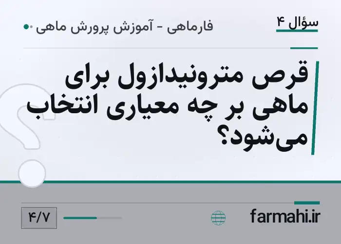 قرص مترونیدازول برای ماهی بر چه معیاری انتخاب می‌شود؟