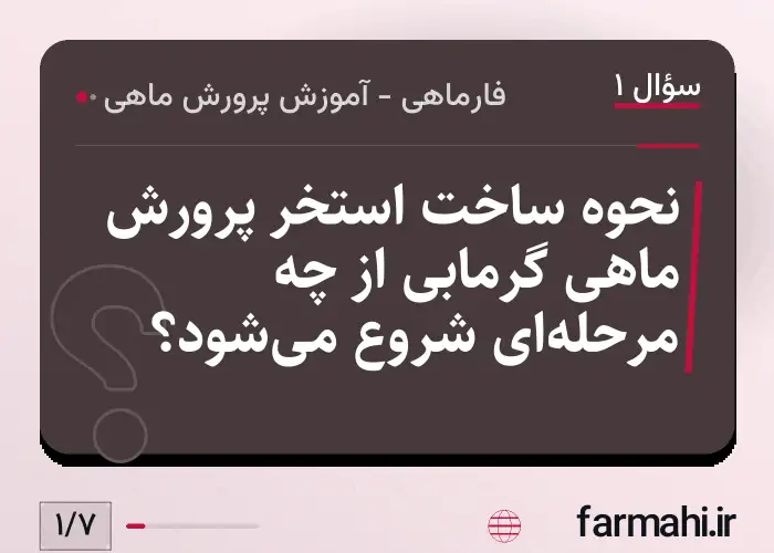 نحوه ساخت استخر پرورش ماهی گرمابی از چه مرحله‌ای شروع می‌شود؟