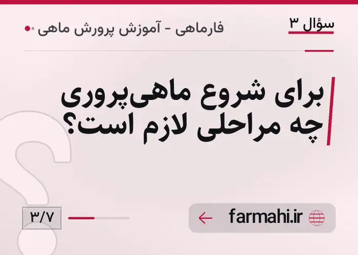 برای شروع ماهی‌پروری چه مراحلی لازم است؟