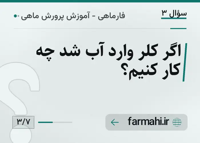 اگر کلر وارد آب شد چه کار کنیم؟