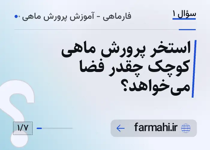 استخر پرورش ماهی کوچک چقدر فضا می‌خواهد؟