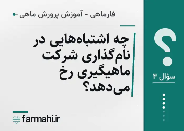 چه اشتباه‌هایی در نام‌گذاری شرکت ماهیگیری رخ می‌دهد؟