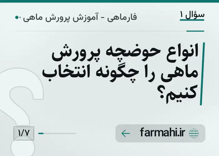 انواع حوضچه پرورش ماهی را چگونه انتخاب کنیم؟