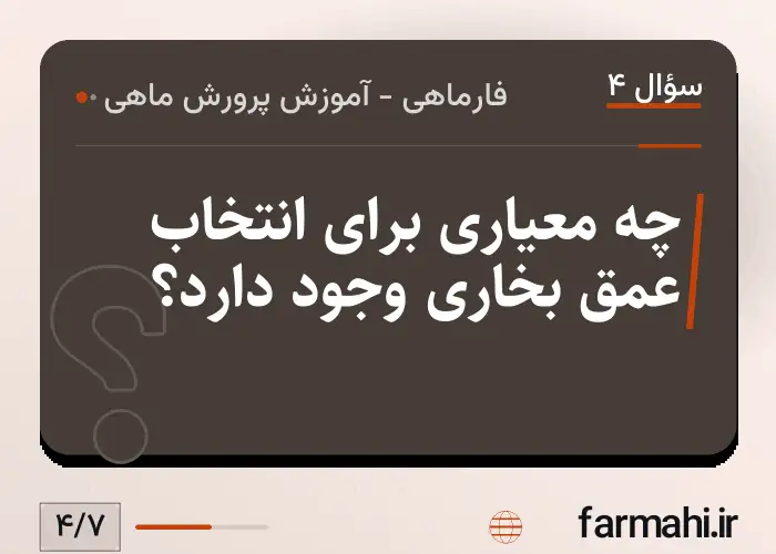 چه معیاری برای انتخاب عمق بخاری وجود دارد؟