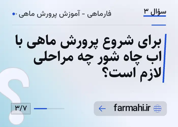 برای شروع پرورش ماهی با اب چاه شور چه مراحلی لازم است؟