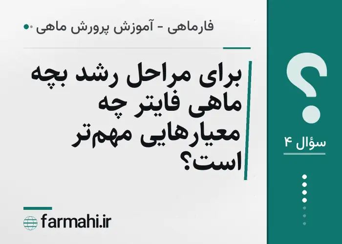 برای مراحل رشد بچه ماهی فایتر چه معیارهایی مهم‌تر است؟