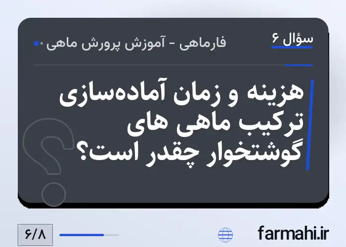 هزینه و زمان آماده‌سازی ترکیب ماهی های گوشتخوار چقدر است؟
