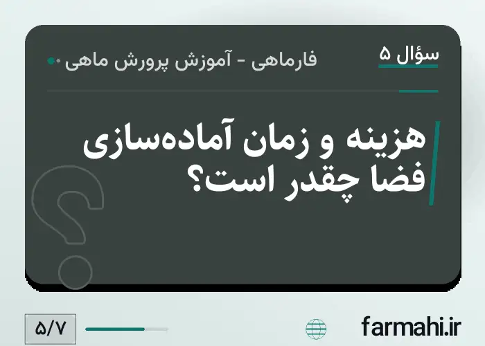 هزینه و زمان آماده‌سازی فضا چقدر است؟