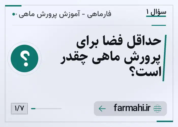 حداقل فضا برای پرورش ماهی چقدر است؟
