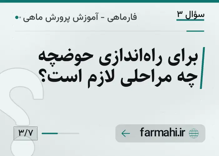 برای راه‌اندازی حوضچه چه مراحلی لازم است؟