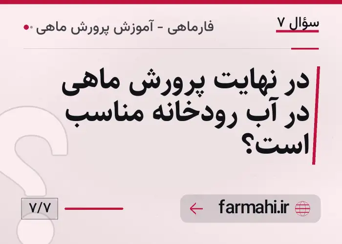 در نهایت پرورش ماهی در آب رودخانه مناسب است؟