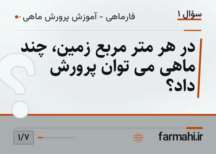 در هر متر مربع زمین، چند ماهی می توان پرورش داد؟