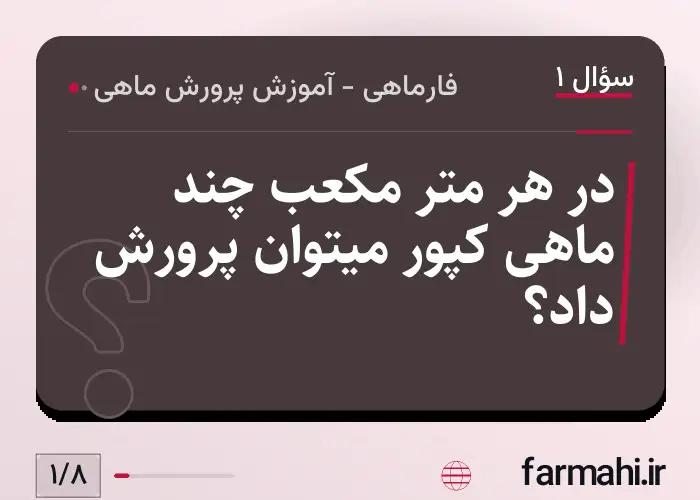 در هر متر مکعب چند ماهی کپور میتوان پرورش داد؟