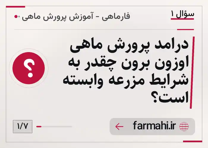 درامد پرورش ماهی اوزون برون چقدر به شرایط مزرعه وابسته است؟