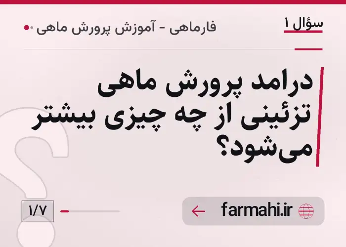 درامد پرورش ماهی تزئینی از چه چیزی بیشتر می‌شود؟