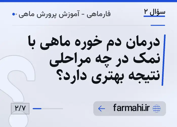 درمان دم خوره ماهی با نمک در چه مراحلی نتیجه بهتری دارد؟
