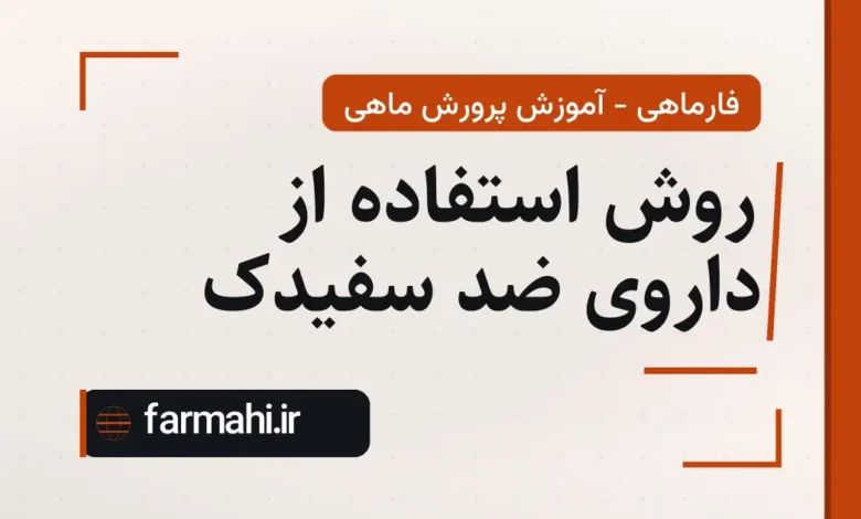 روش استفاده از داروی ضد سفیدک