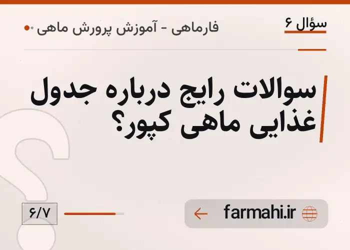سوالات رایج درباره جدول غذایی ماهی کپور؟