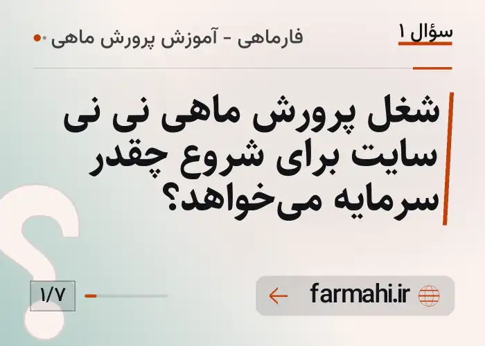 شغل پرورش ماهی نی نی سایت برای شروع چقدر سرمایه می‌خواهد؟