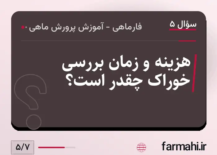 هزینه و زمان بررسی خوراک چقدر است؟