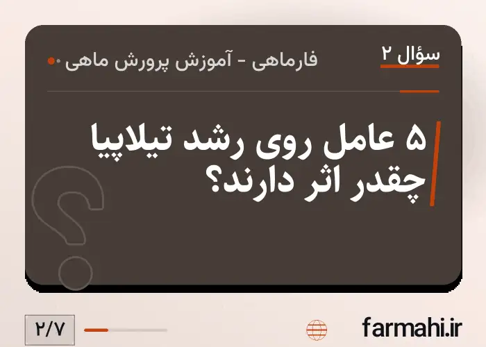 ۵ عامل روی رشد تیلاپیا چقدر اثر دارند؟