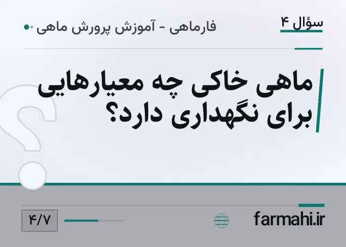 ماهی خاکی چه معیارهایی برای نگهداری دارد؟