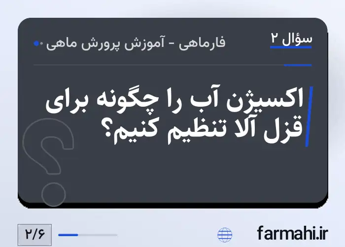 اکسیژن آب را چگونه برای قزل آلا تنظیم کنیم؟