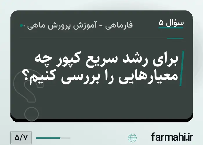 برای رشد سریع کپور چه معیارهایی را بررسی کنیم؟