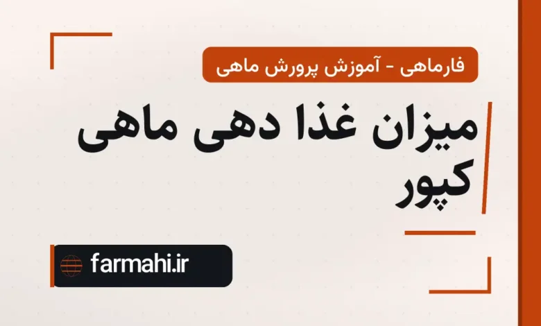 میزان غذا دهی ماهی کپور