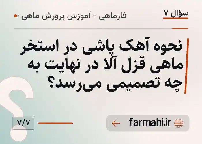 نحوه آهک پاشی در استخر ماهی قزل آلا در نهایت به چه تصمیمی می‌رسد؟