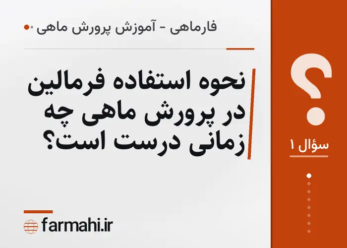 نحوه استفاده فرمالین در پرورش ماهی چه زمانی درست است؟