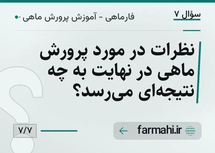 نظرات در مورد پرورش ماهی در نهایت به چه نتیجه‌ای می‌رسد؟