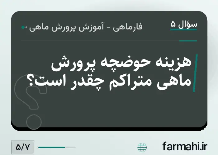 هزینه حوضچه پرورش ماهی متراکم چقدر است؟