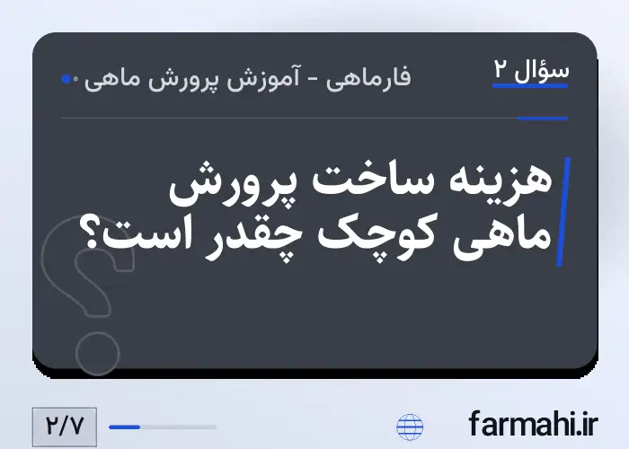 هزینه ساخت پرورش ماهی کوچک چقدر است؟