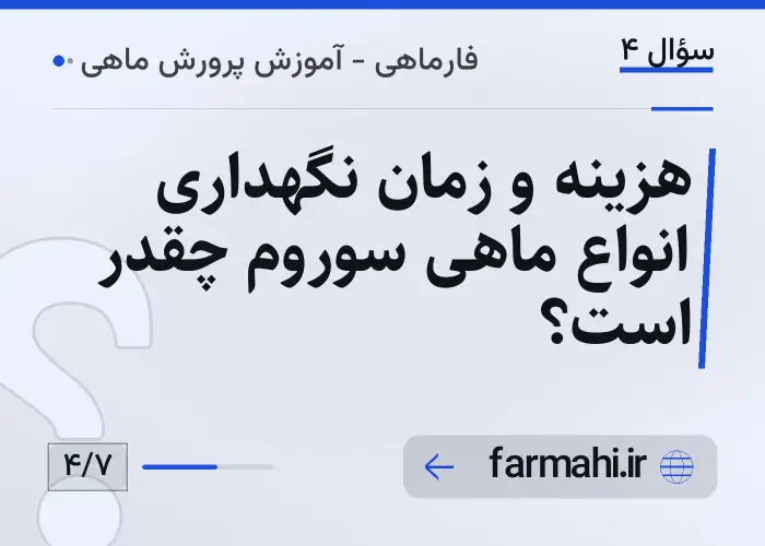 هزینه و زمان نگهداری انواع ماهی سوروم چقدر است؟