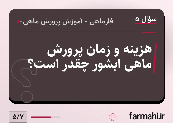 هزینه و زمان پرورش ماهی ابشور چقدر است؟