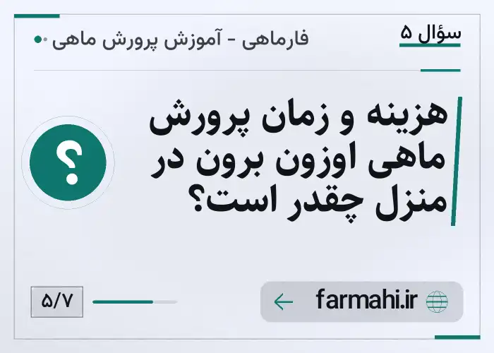 هزینه و زمان پرورش ماهی اوزون برون در منزل چقدر است؟
