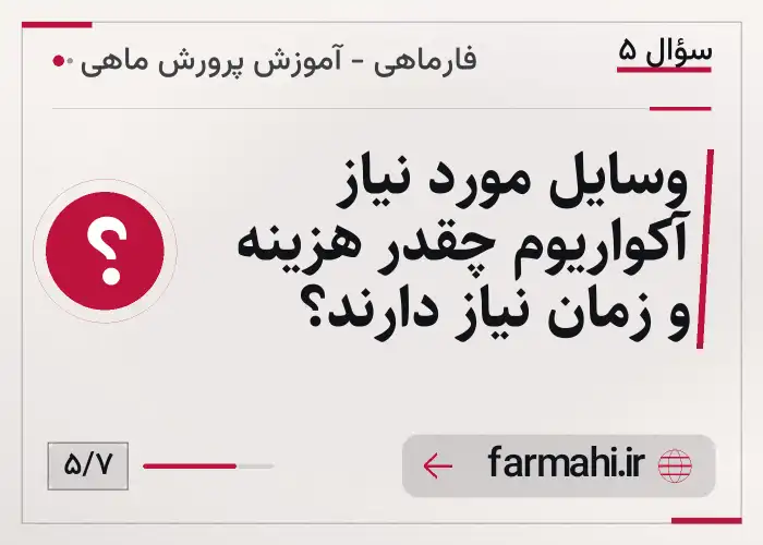 وسایل مورد نیاز آکواریوم چقدر هزینه و زمان نیاز دارند؟
