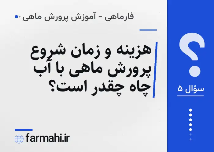 هزینه و زمان شروع پرورش ماهی با آب چاه چقدر است؟