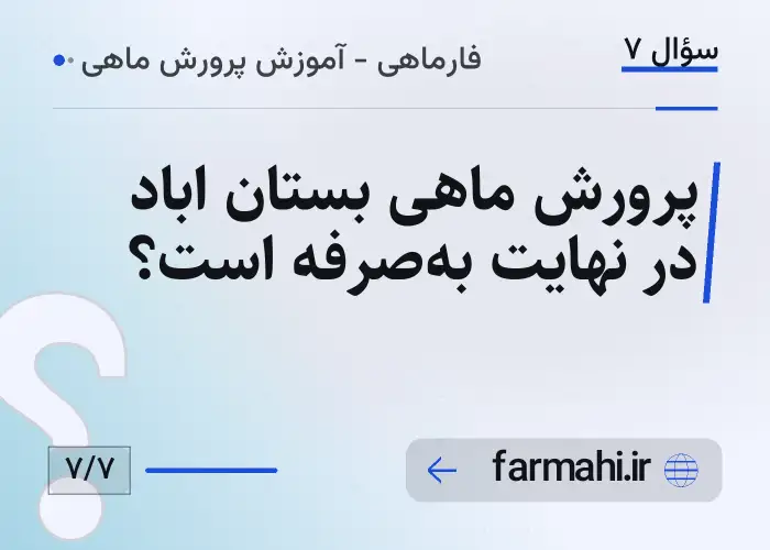 پرورش ماهی بستان اباد در نهایت به‌صرفه است؟