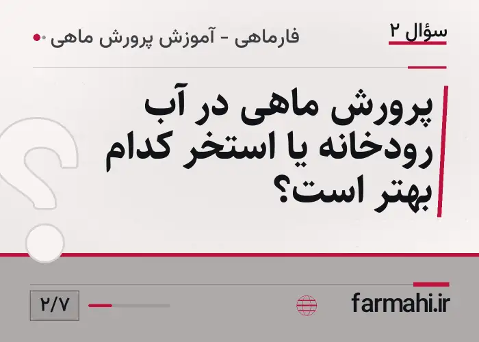 پرورش ماهی در آب رودخانه یا استخر کدام بهتر است؟