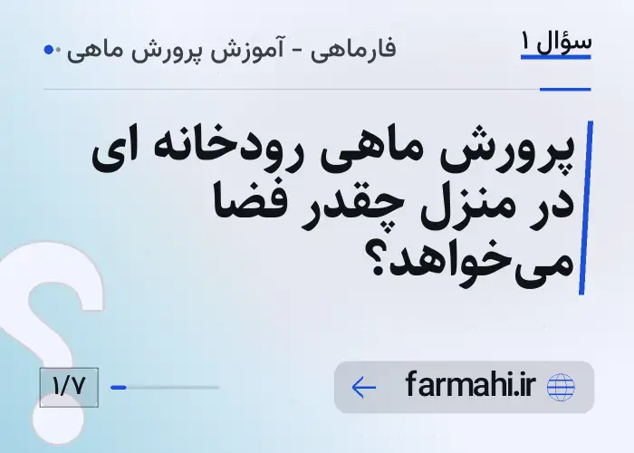 پرورش ماهی رودخانه ای در منزل چقدر فضا می‌خواهد؟