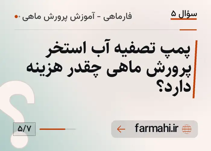پمپ تصفیه آب استخر پرورش ماهی چقدر هزینه دارد؟