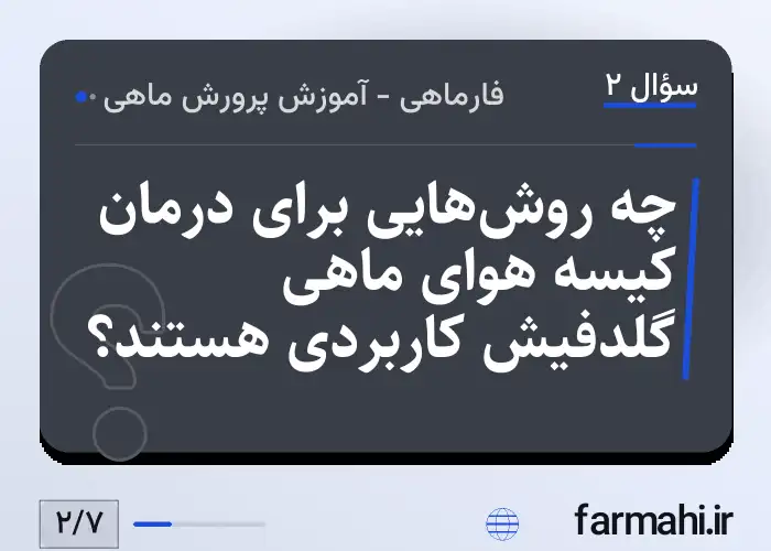 چه روش‌هایی برای درمان کیسه هوای ماهی گلدفیش کاربردی هستند؟