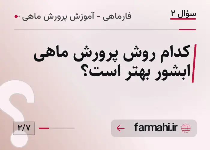 کدام روش پرورش ماهی ابشور بهتر است؟