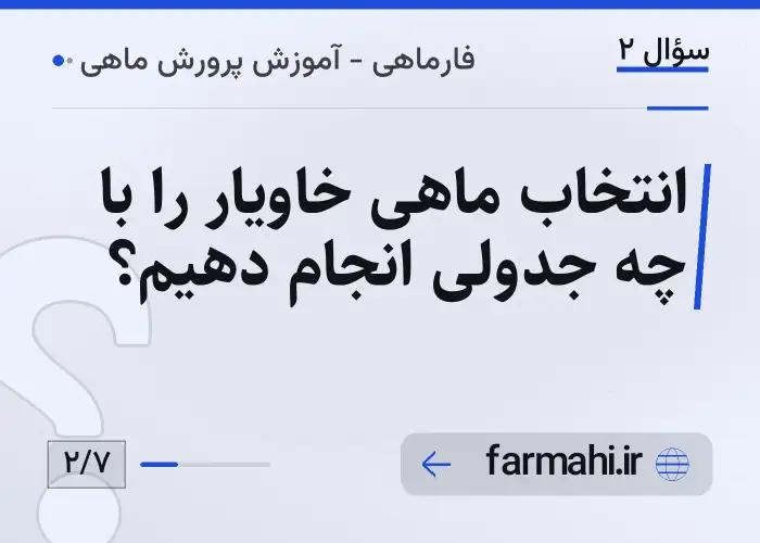 انتخاب ماهی خاویار را با چه جدولی انجام دهیم؟